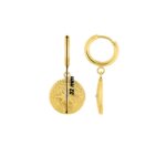 Boucles d’oreilles créoles pendantes Femme Acier inoxydable doré ROBBEZ MASSON, dimensions