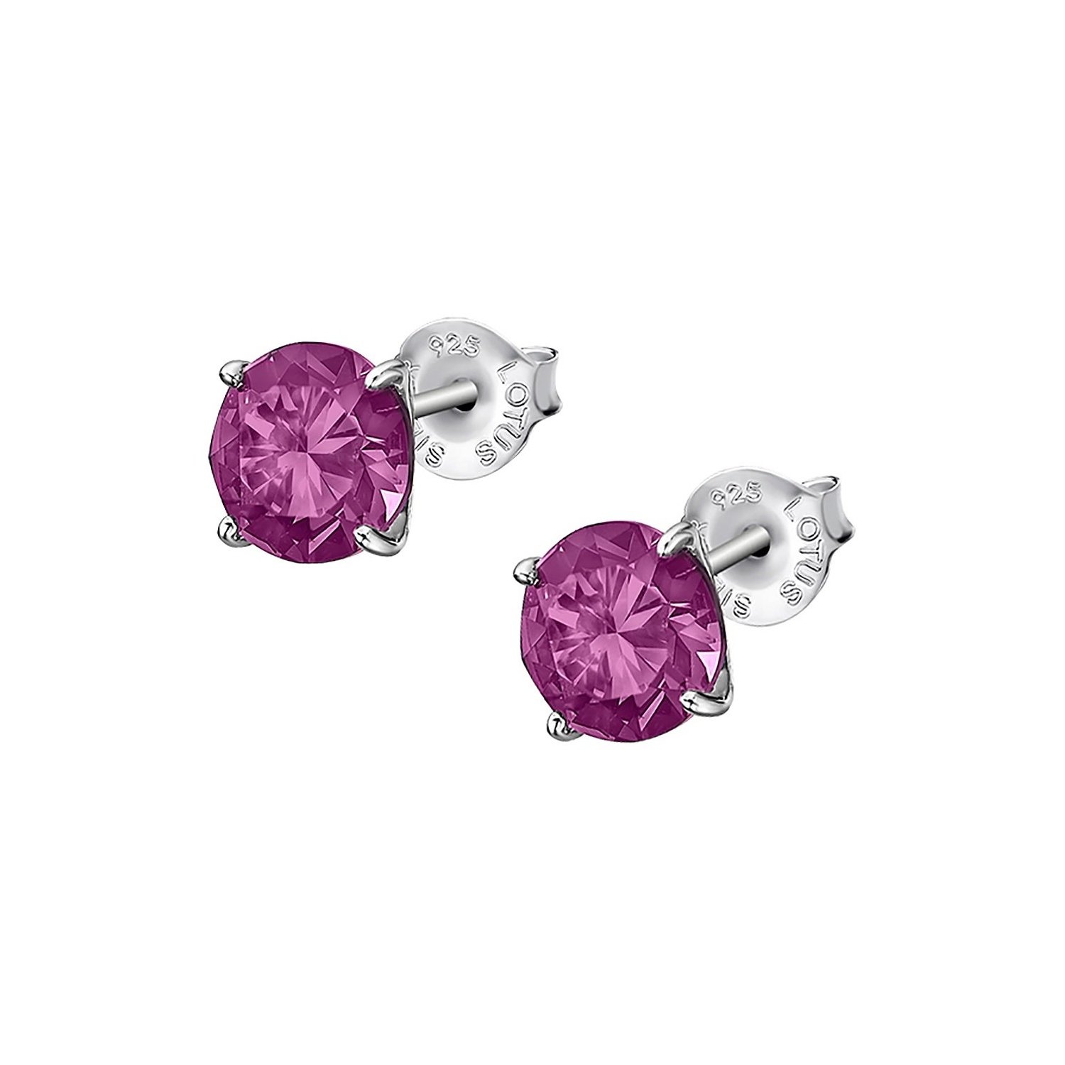 boucles-oreilles-femme-argent-925-et-oxydes-LOTUS-LP2005-4-2 Boucles d’oreilles Femme Argent 925/1000 et Oxydes de zirconium mauves LOTUS LP2005-4/2