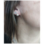 Boucles d’oreilles Fleur Femme Argent 925/1000 et Oxydes de zirconium LOTUS LP3056-1/1 portées