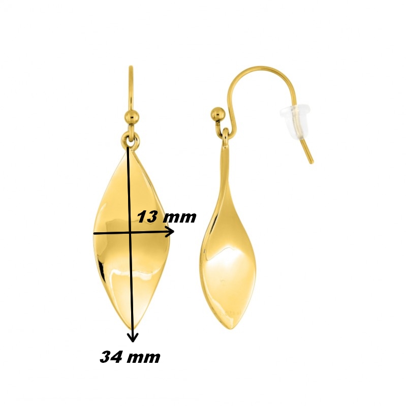 boucles-oreilles-femme-pendantes-acier-inoxydable-doré-robez-masson-435360-dimensions Boucles d’oreilles pendantes Femme Acier inoxydable ROBBEZ MASSON, dimensions