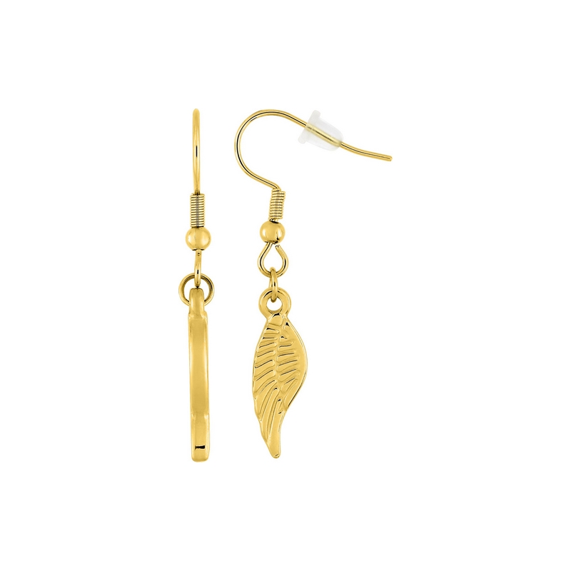boucles-oreilles-femme-pendantes-ailes-acier-inoxydable-doré-435073 Boucles d’oreilles pendantes Aile Femme Acier inoxydable ROBBEZ MASSON