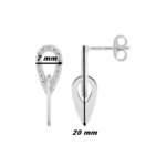 Boucles d’oreilles Femme pendantes Argent 925/1000 et Oxydes de zirconium ROBBEZ MASSON, dimensions