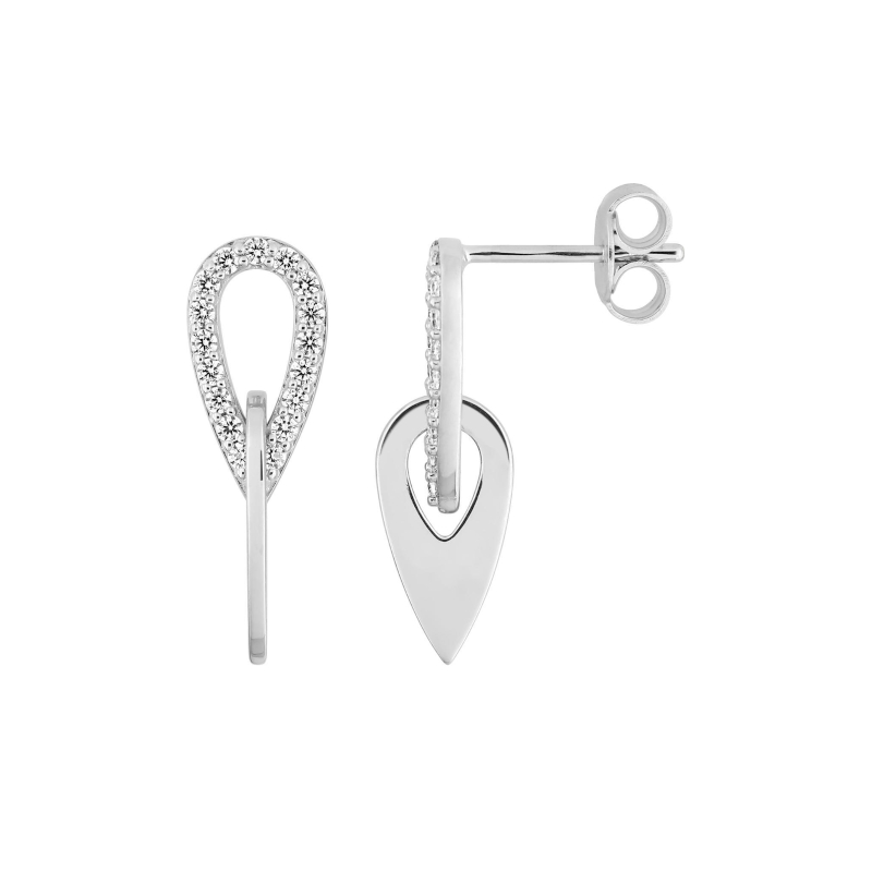boucles-oreilles-femme-pendantes-argent-rhodié-et-oxydes-robbez-masson-335443.1 Boucles d’oreilles Femme pendantes Argent 925/1000 et Oxydes de zirconium ROBBEZ MASSON