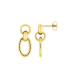 Boucles d’oreilles pendantes Femme Acier inoxydable doré ROBBEZ MASSON