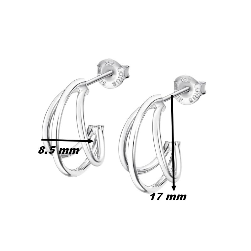 Boucles d’oreilles pendantes Femme Argent 925/1000 LOTUS LP3282-4/1, dimensions