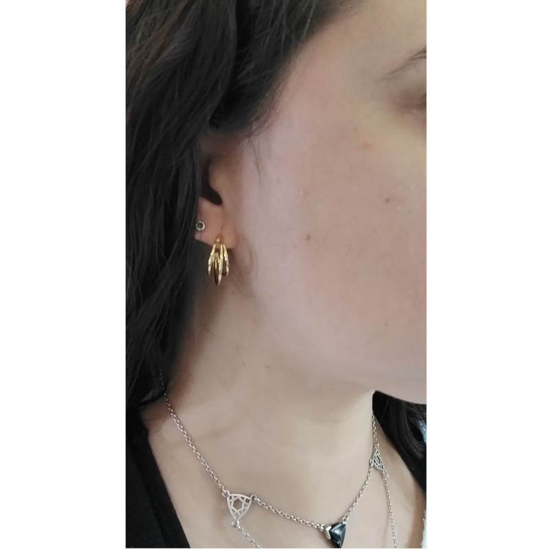 Boucles d’oreilles pendantes Femme Argent 925/1000 doré LOTUS LP3282-4/2 portées