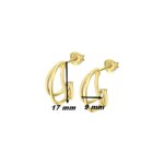 Boucles d’oreilles pendantes Femme Argent 925/1000 doré LOTUS LP3282-4/2, dimensions