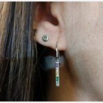 Boucles d’oreilles pendantes Femme Argent 925/1000 et Oxydes de zirconium de couleurs LOTUS LP1963-4/3 portées