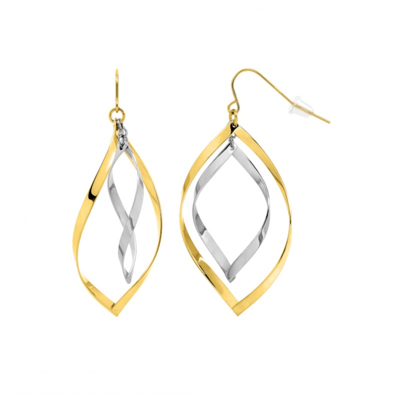 Boucles d’oreilles pendantes Femme Acier inoxydable doré ROBBEZ MASSON