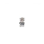 Boucles d’oreilles clous Femme Oxydes de zirconium ronds 4 mm et Argent 925/1000 ROBBEZ MASSON, diamètre