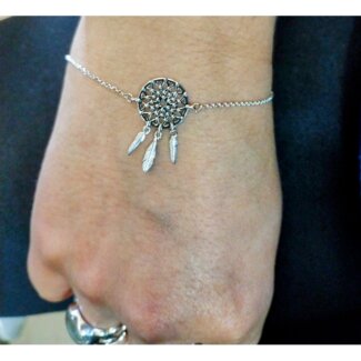 Bracelet Femme Attrape rêve Argent 925/1000 LOTUS LP1997-2/1 porté