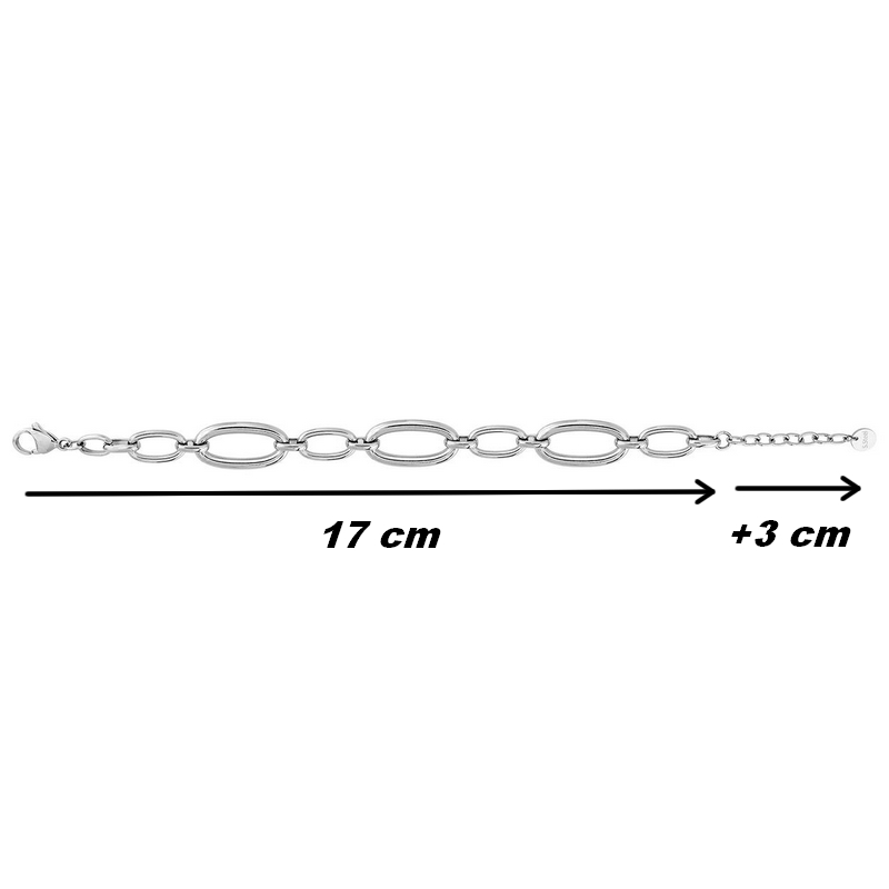 bracelet-chaine-femme-acier-inoxydable-robbez-masson-431228B-dimensions Bracelet chaîne Femme Acier inoxydable ROBBEZ MASSON, dimensions