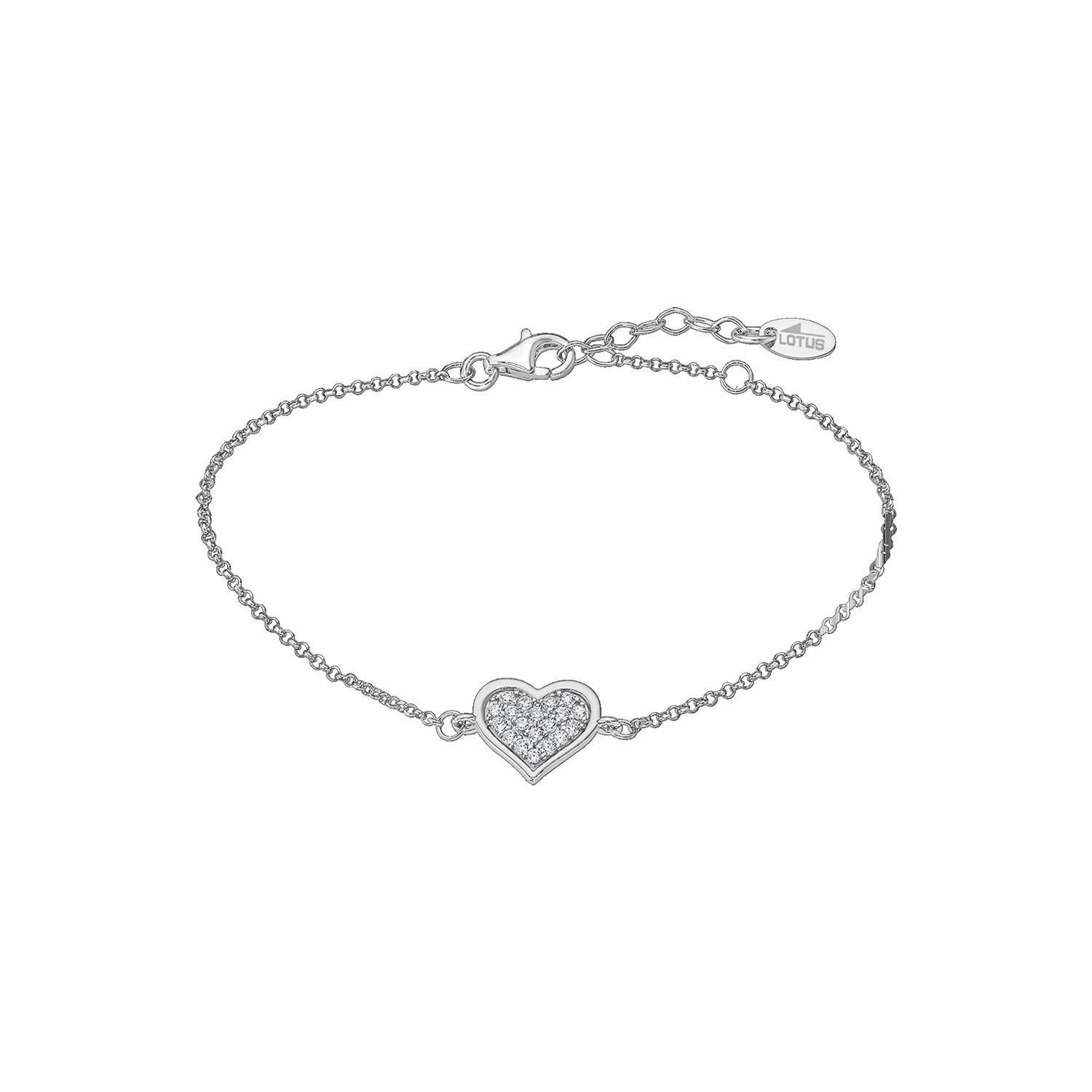 Bracelet Cœur Femme Argent 925/1000 et Oxydes de zirconium LOTUS LP3125-2/1