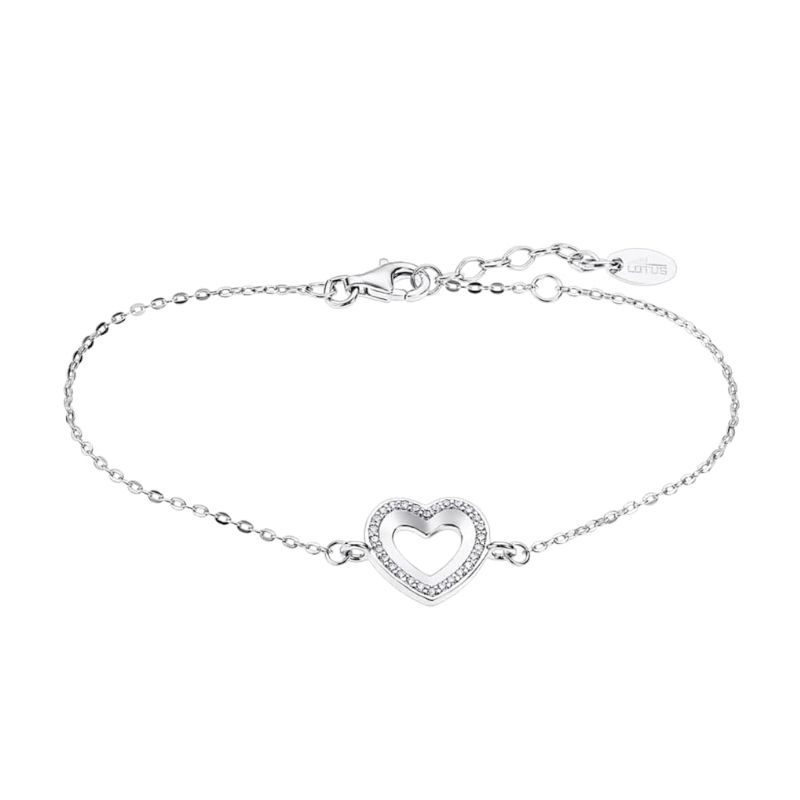 Bracelet Cœur Femme Argent 925/1000 et Oxydes de zirconium LOTUS LP3137-2/1