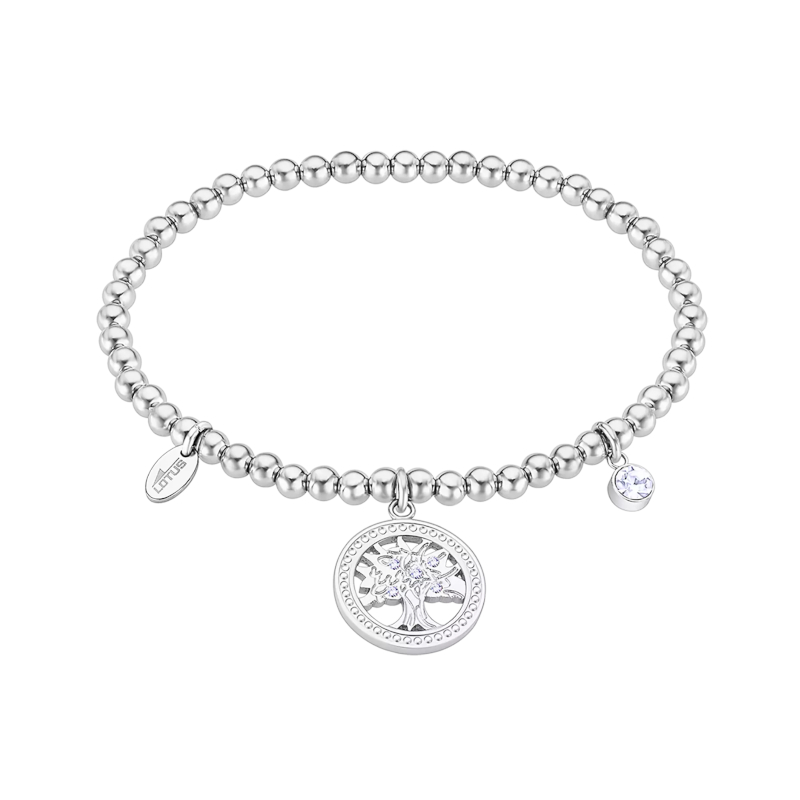 Bracelet élastique Femme Arbre de vie, Acier inoxydable et strass LOTUS LS2170-2/4