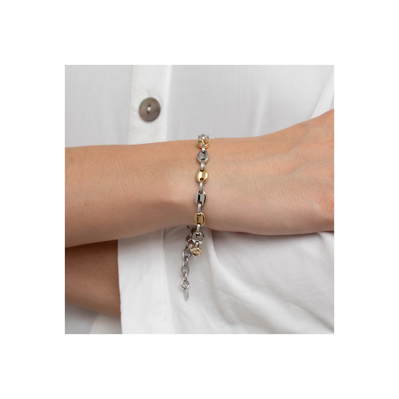 bracelet-femme-acier-inoxydable-bicolore-grain-de-cafe-LOTUS-LS2124-2-2-porté Bracelet Femme Grain de café Acier inoxydable bicolore LOTUS LS2124-2/2 porté