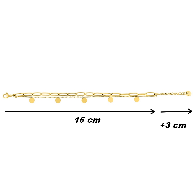 Bracelet breloque Femme Acier inoxydable doré ROBBEZ MASSON