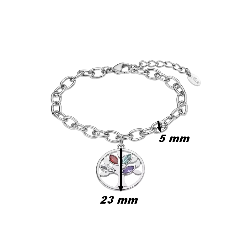 bracelet-femme-arbre-de-vie-acier-inoxydable-et-strass-de-couleurs-LOTUS-LS2192-2-1-dimensions Bracelet Femme Arbre de vie Acier inoxydable et strass de couleurs LOTUS LS2192-2/1, dimensions