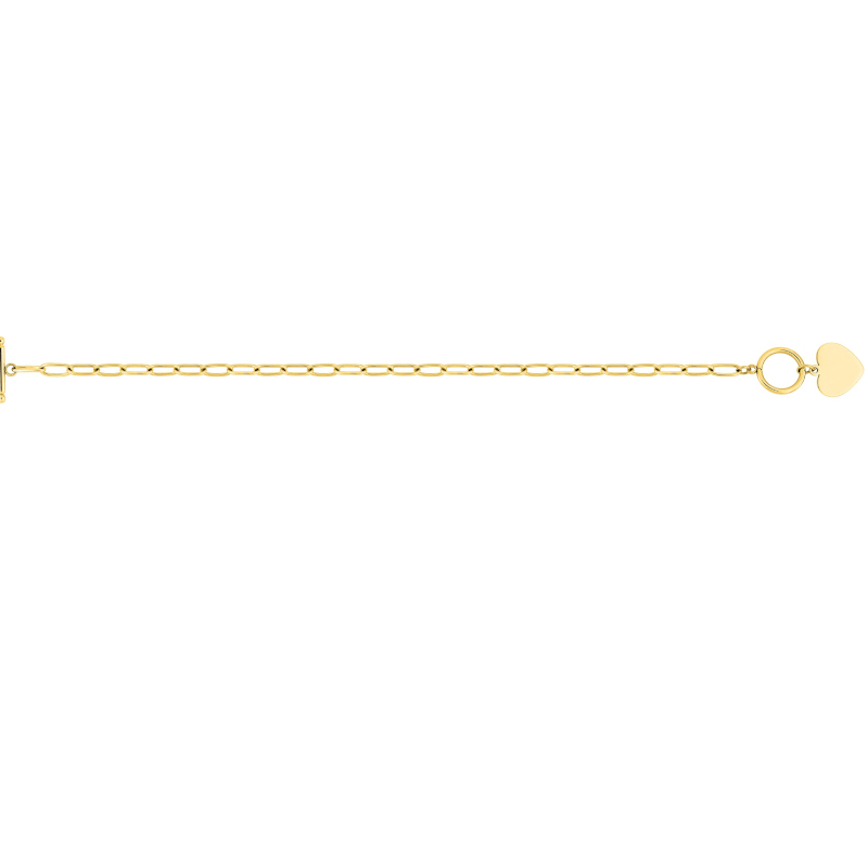 bracelet-femme-coeur-acier-doré-inoxydable-robbez-masson-431271B Bracelet chaîne Cœur Femme Acier inoxydable doré ROBBEZ MASSON