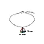 Bracelet double Cœur Femme Acier inoxydable et strass de couleurs LOTUS LS1943-2/2, dimensions