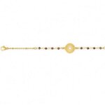 Bracelet Femme Acier inoxydable doré et Cristal rouge synthétique ROBBEZ MASSON