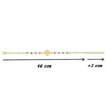 Bracelet Femme Acier inoxydable doré et Cristal rouge synthétique ROBBEZ MASSON, dimensions