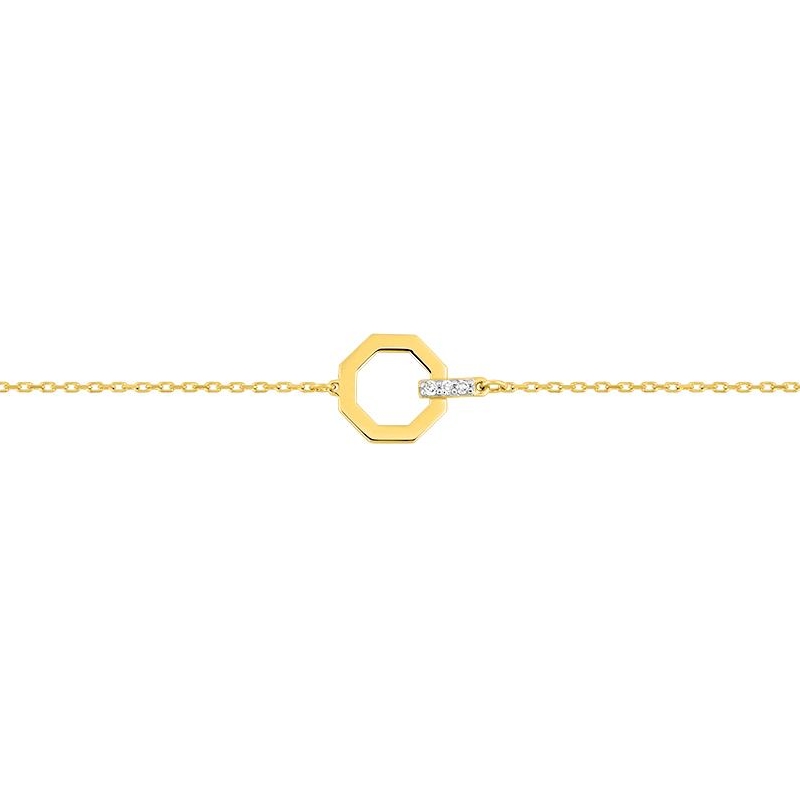 bracelet-femme-octogonal-or-jaune-750-et-diamants--robbez-masson-4-7200-33 Bracelet Femme Octogonal Or jaune 750/1000 et Diamants ROBBEZ MASSON