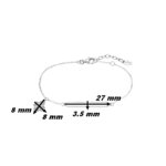 Bracelet gourmette trèfle à 4 feuilles Femme Argent 925/1000 et Oxydes de zirconium LOTUS LP3033-2/4, dimensions