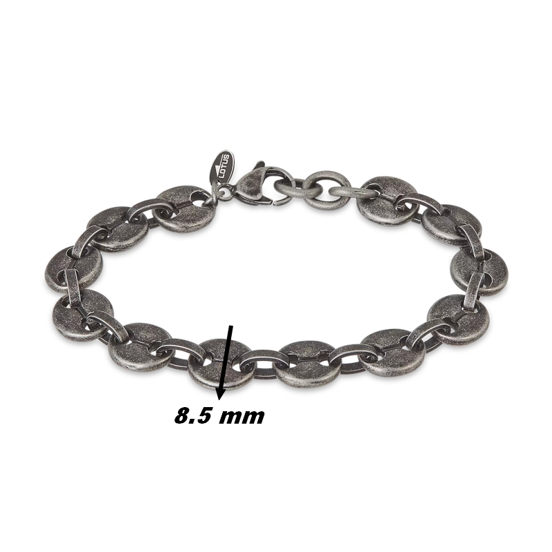 Bracelet Homme Acier inoxydable vieilli Grain de café LOTUS LS2140-2/3, largeur