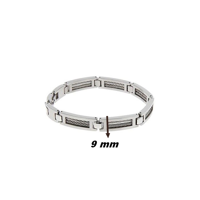 Bracelet Homme câble et Acier inoxydable LOTUS LS1507-2/1, largeur