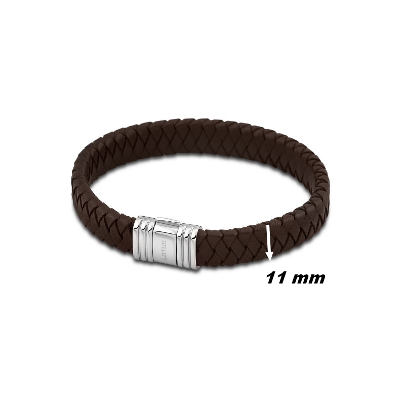 Bracelet Homme Cuir marron et Acier inoxydable LOTUS LS1518-2/1, largeur