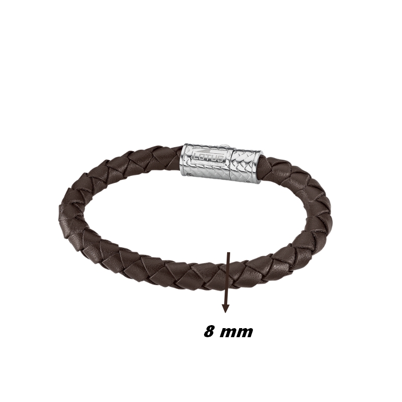 Bracelet Homme Cuir marron et Acier inoxydable LOTUS LS2096-2/1, largeur