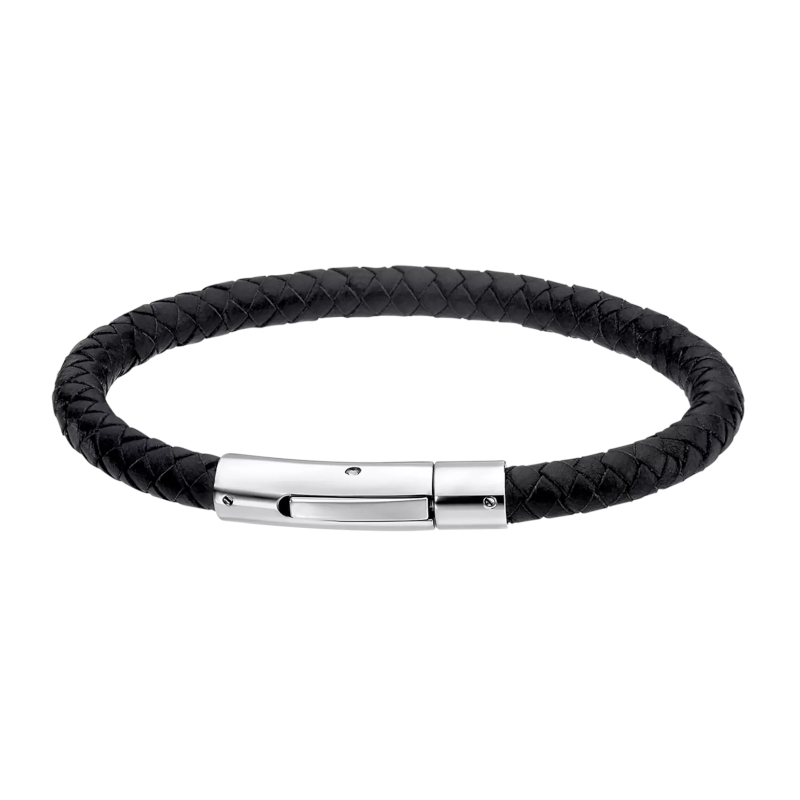 Bracelet Homme Cuir noir et Acier inoxydable LOTUS LS1119-2/1