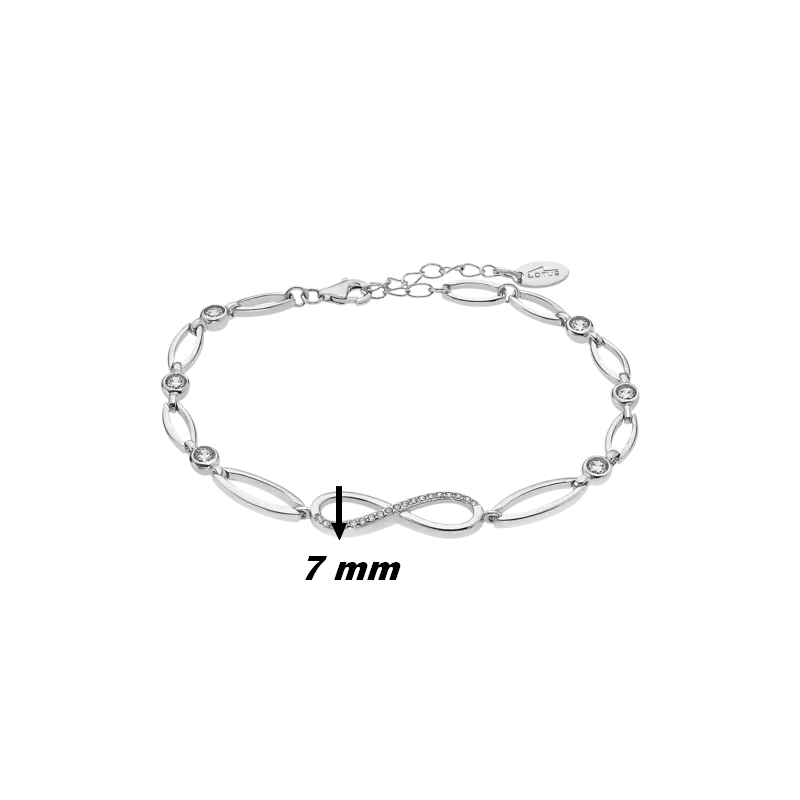 bracelet-infini-femme-argent-925-et-oxydes-LOTUS-LP1872-2-1-dimensions Bracelet Infini Femme Argent 925/1000 et Oxydes de zirconium LOTUS LP1872-2/1, dimensions