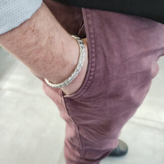 Bracelet jonc ouvert Homme Acier inoxydable LOTUS LS2195-2/1 porté