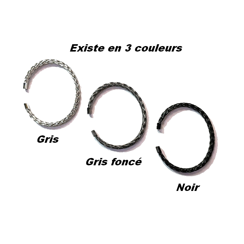 Bracelet jonc ouvert Homme Acier inoxydable noir LOTUS LS2195-2/3, autres couleurs