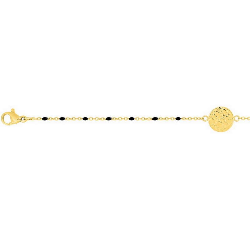 bracelet-rond-femme-acier-doré-inoxydable-epoxy-robbez-masson-433785 Bracelet rond Femme Acier inoxydable doré et Epoxy synthétique ROBBEZ MASSON