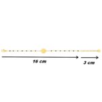 Bracelet rond Femme Acier inoxydable doré et Epoxy synthétique ROBBEZ MASSON, dimensions