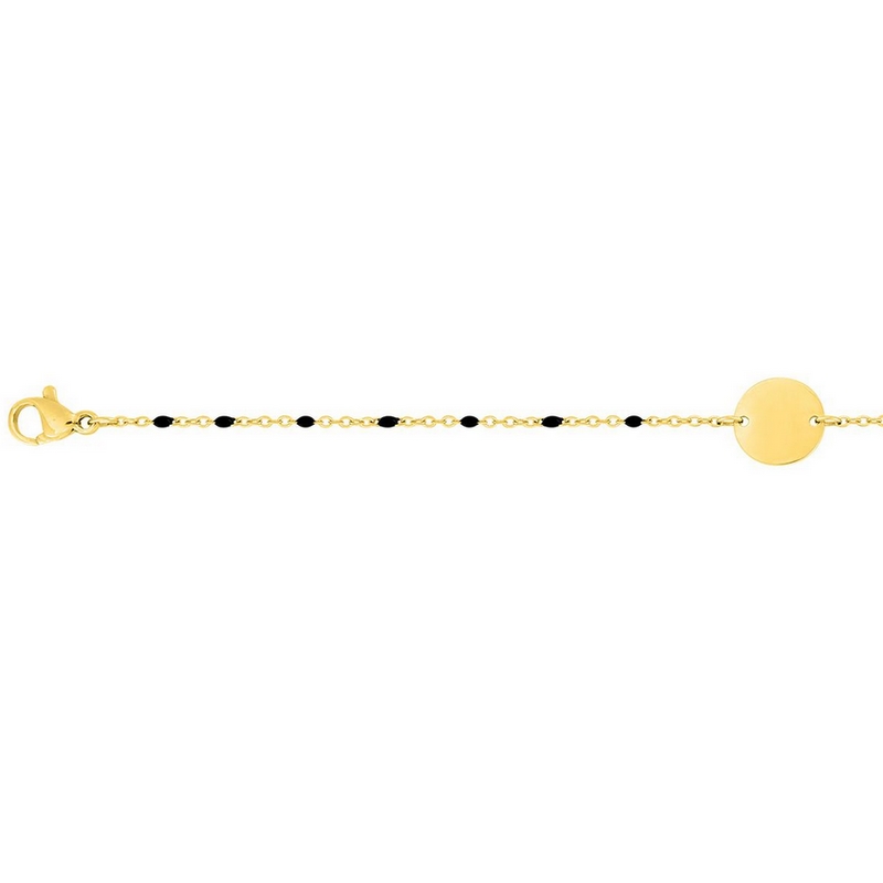 bracelet-rond-femme-acier-doré-inoxydable-epoxy-robbez-masson-433789 Bracelet rond Femme Acier inoxydable doré et Epoxy synthétique ROBBEZ MASSON