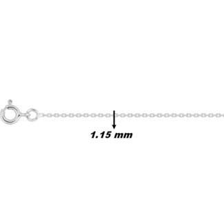 Chaîne forçat Femme Or blanc 750/1000 ROBBEZ MASSON, largeur