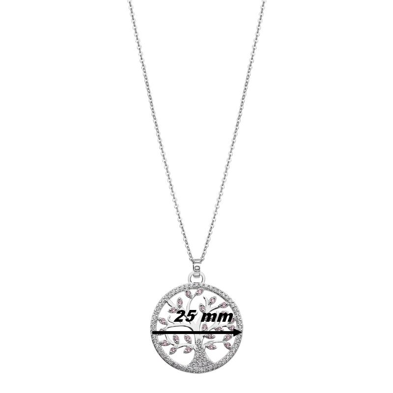 Collier Femme Arbre de vie Argent 925/1000 et Oxydes de zirconium LOTUS LP1897-1/1, diamètre