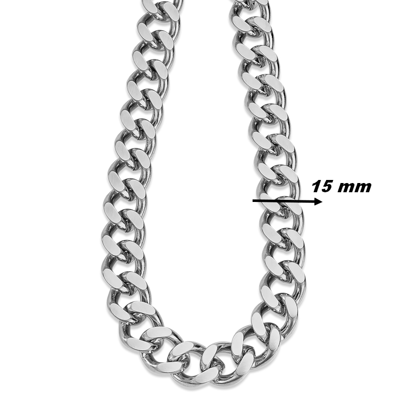 collier-chaine-homme-acier-inoxydable-LOTUS-LS2060-1-1-largeur Collier chaîne Homme Acier inoxydable finition mat LOTUS LS2060-1/1, largeur