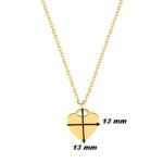 Collier Cœur Femme Acier inoxydable doré ROBBEZ MASSON, dimensions