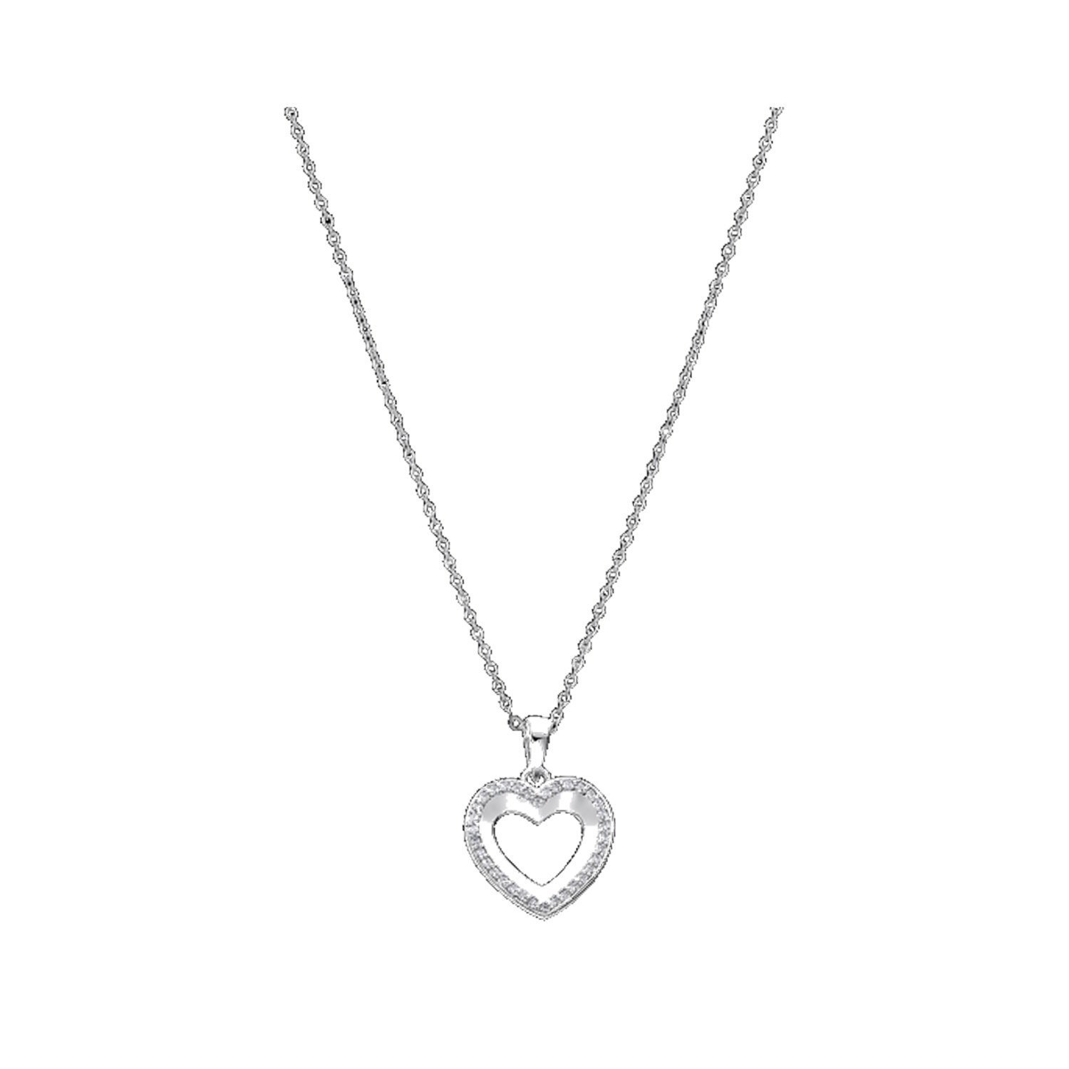 Collier Cœur Femme Argent 925/1000 et Oxydes de zirconium LOTUS LP3137-1/1