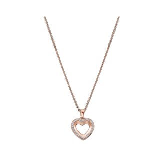 Collier Cœur Femme Argent 925/1000 rosé et Oxydes de zirconium LOTUS LP3137-1/2