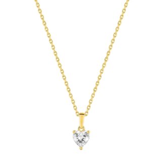 Collier Femme Cœur Plaqué Or et Oxyde de zirconium ROBBEZ MASSON