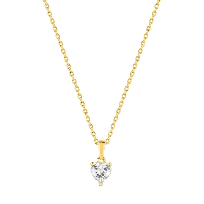 collier-coeur-femme-plaque-or-et-oxyde--robbez-masson-PSCC27Z40 Collier Femme Cœur Plaqué Or et Oxyde de zirconium ROBBEZ MASSON