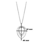 Collier 3 anneaux Femme Acier inoxydable LOTUS LS2112-1/1, dimensions