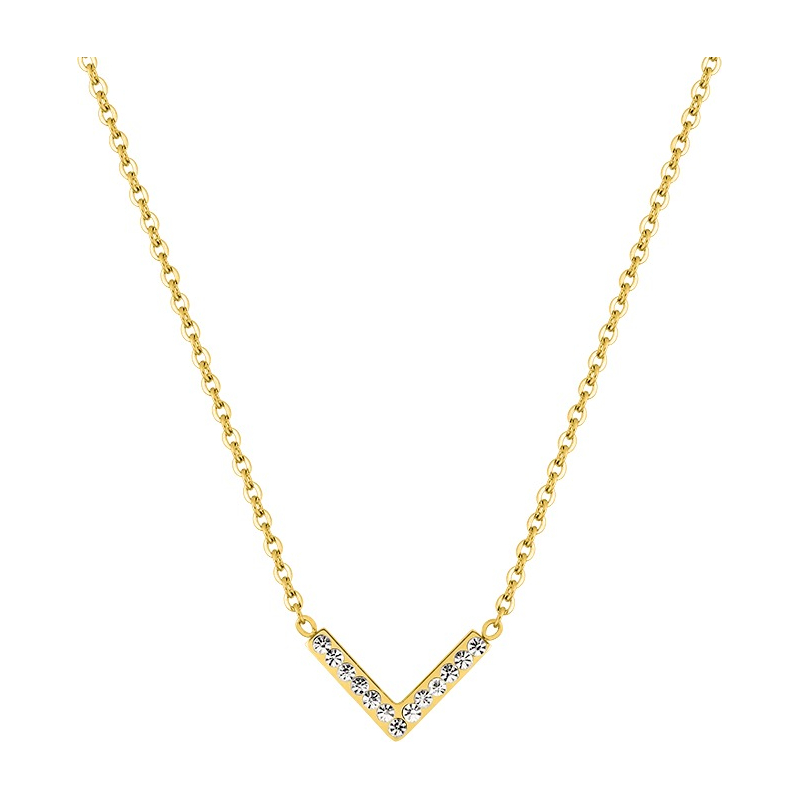 Collier Femme Acier inoxydable doré et Oxydes de zirconium ROBBEZ MASSON