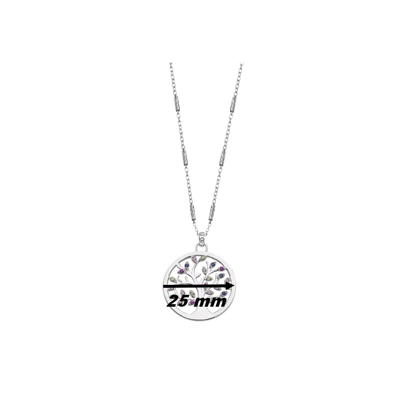 Collier Femme Arbre de vie Argent 925/1000 et Oxydes de zirconium LOTUS LP1890-1/1, diamètre
